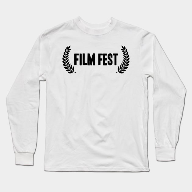 Film Fest Logo (BLACK) Long Sleeve T-Shirt by Film Fest